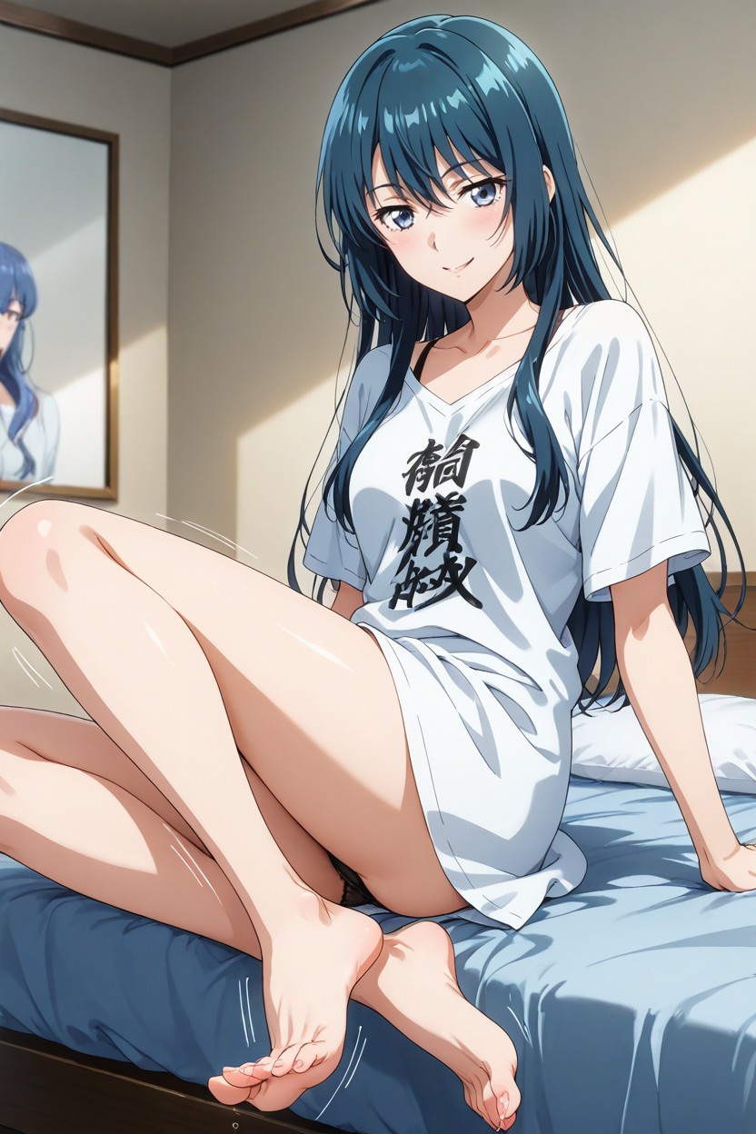 Pretty Face, Show Feet, Front View Hentai AI Porn