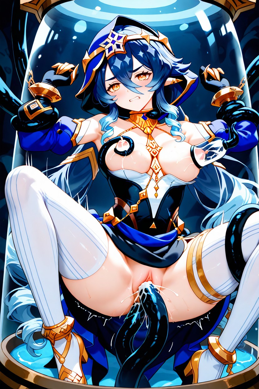 Wearing A Hood With Star Ornament, Layla From Genshin Impact, Skinny Hentai AI Porn