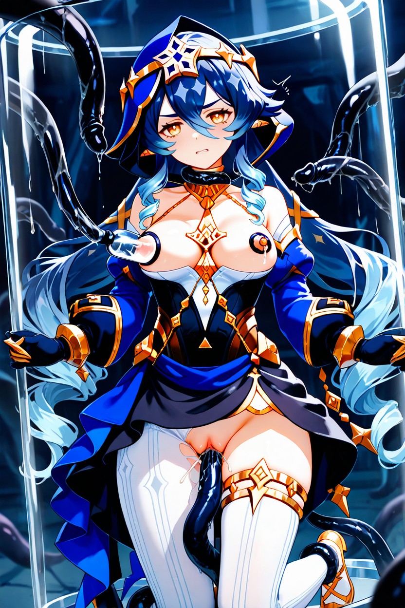 Black Tentacles Grabbing Neck, Milking, 25+ Hentai AI Porn