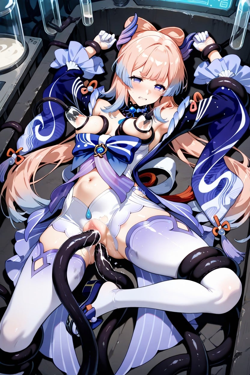 Disgusted, Soft Peach Hair With Ribbons, Medium Ass Hentai AI Porn