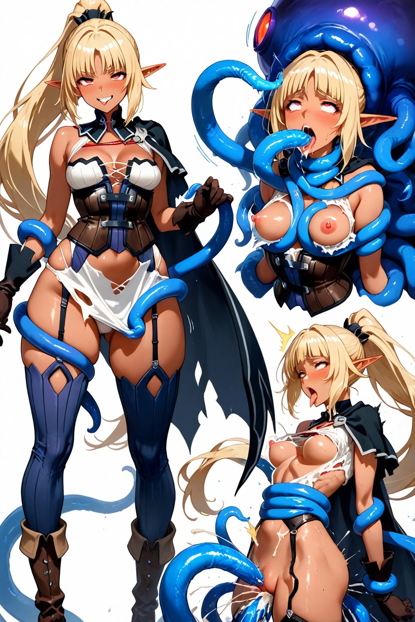 Always Consistent Outfit & Skin Tonetentacles Vaginal Anal Deepthroat, Character Action Sheet, Platine Blonde Very Long High Ponytail Hentai AI Porn