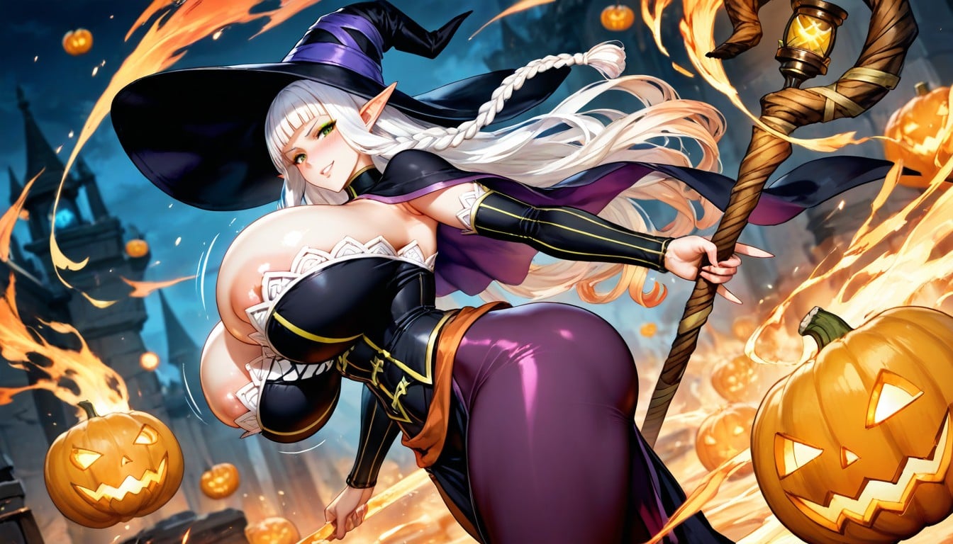 Wind, Dynamic Angle, Green Eyes Hentai AI Porn