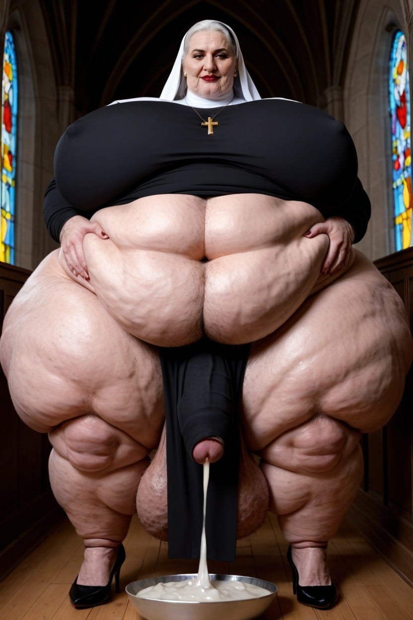 Hyper Obesity, Standing In Church, Hyper Pubic Hair Porno IA
