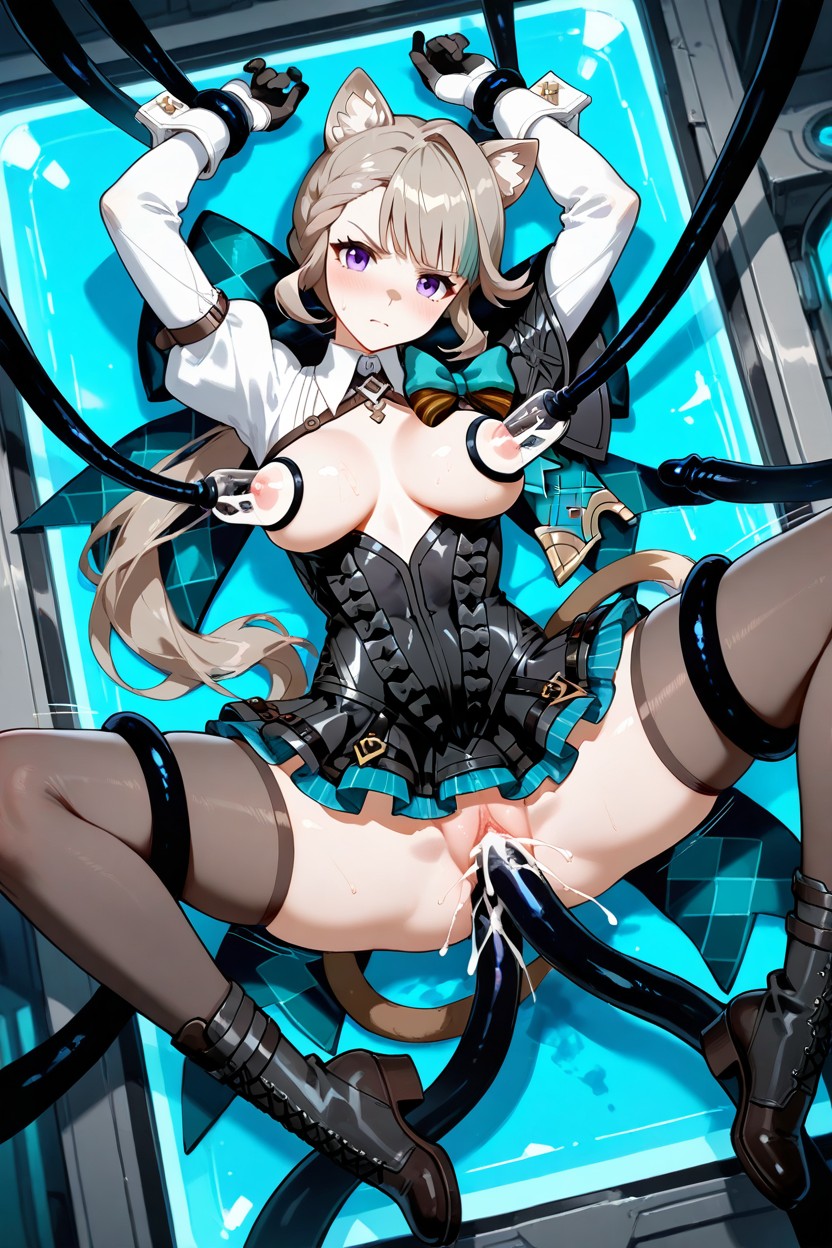Tumbada, Tentacles Grab The Thigh, Black Stockings Hentai IA