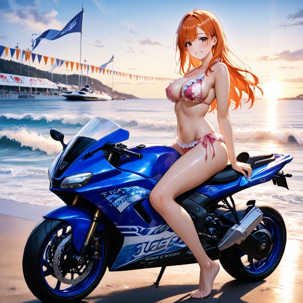 Cinematic, High Ocean Waves, Looking At Viewer Hentai AI Porn