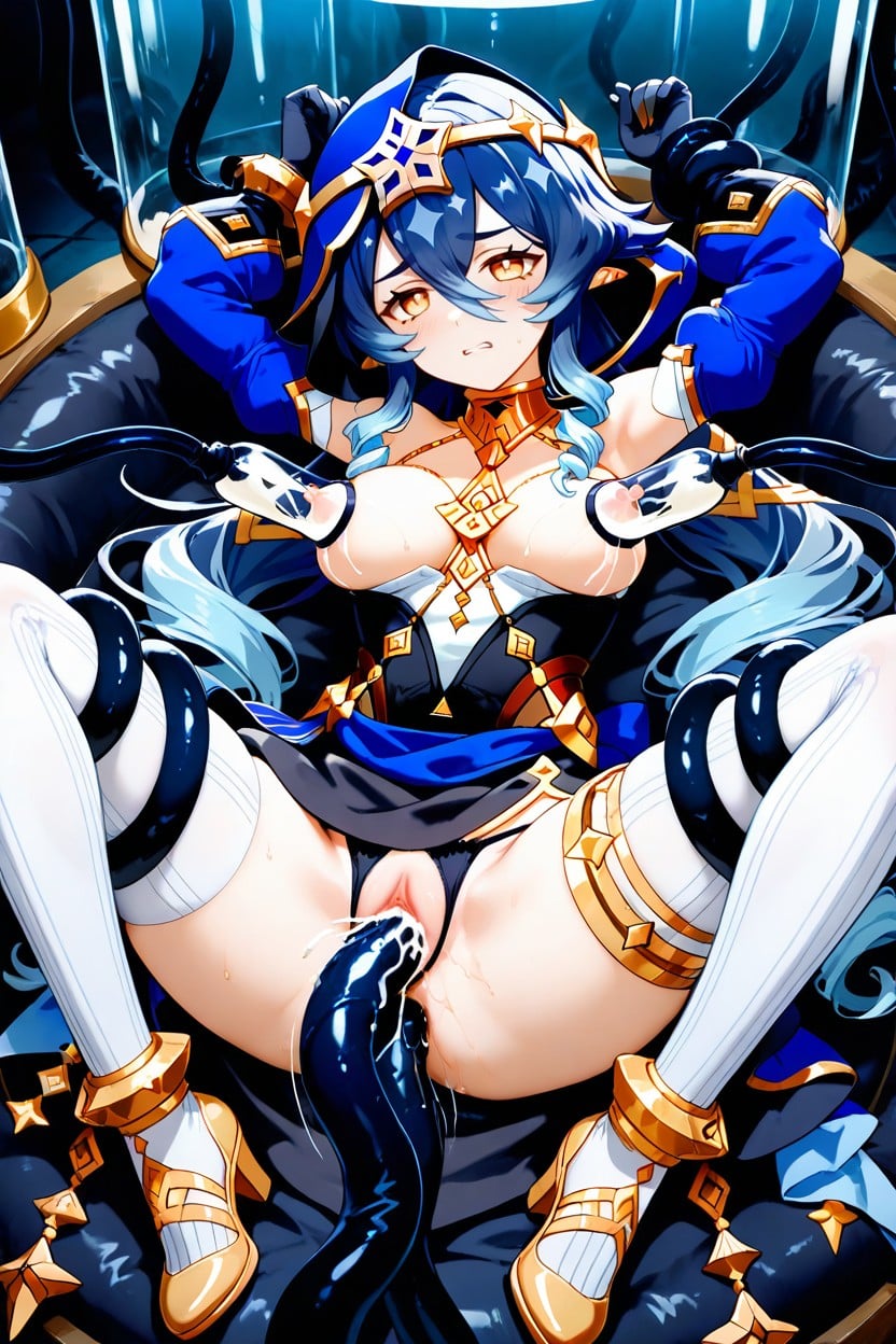Milking Machine, Tentacle Restraints, Tired Hentai AI Porn