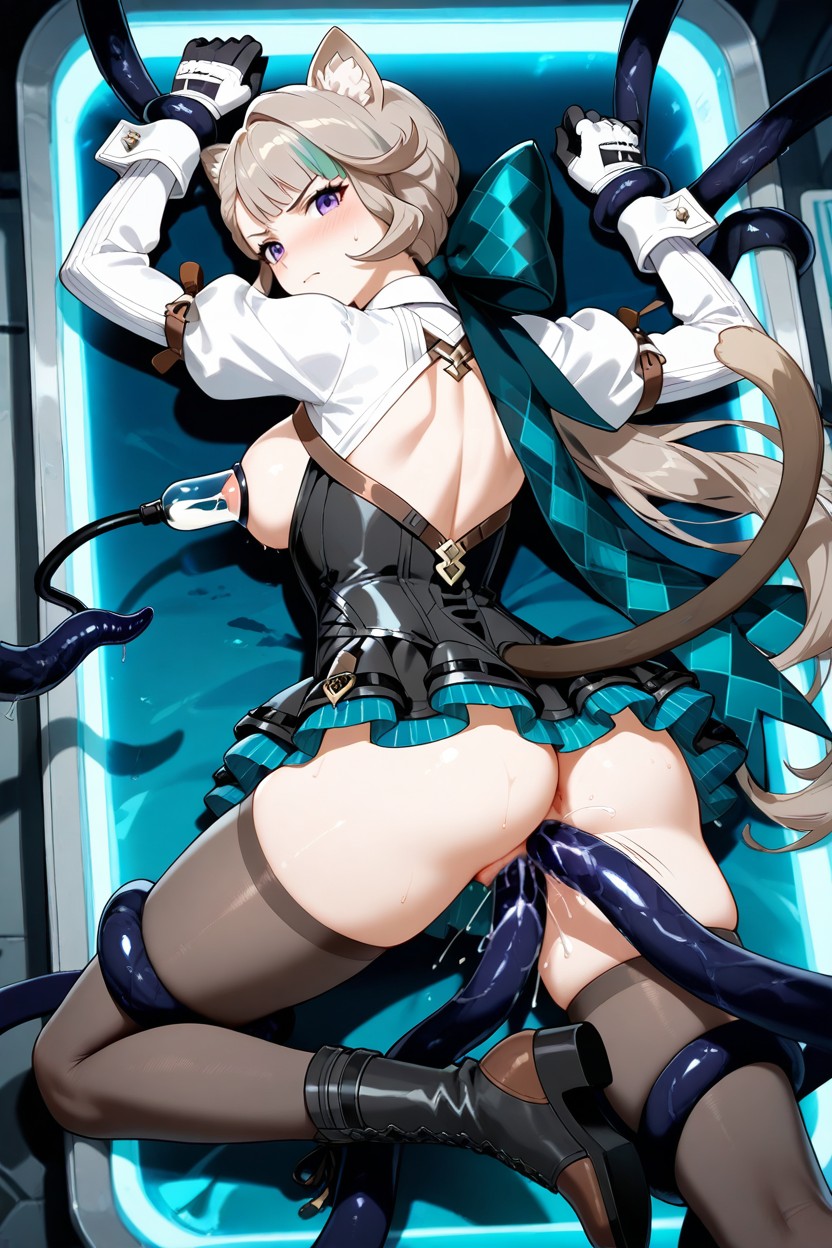 Lynette From Genshin Impact, Tentacle Penetration In Pussy, Tentacles Grab The Thigh Hentai AI Porn