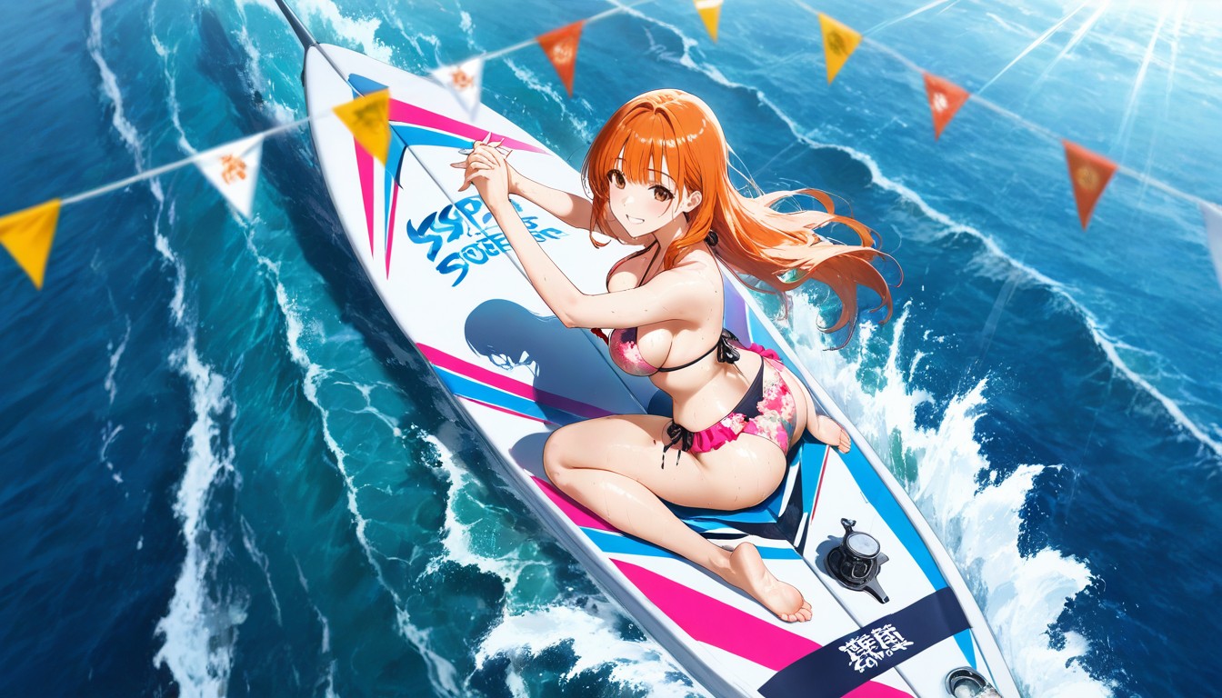 Medium Ass, Wasp Waist, Waves Crashing On Rocks Hentai AI Porn