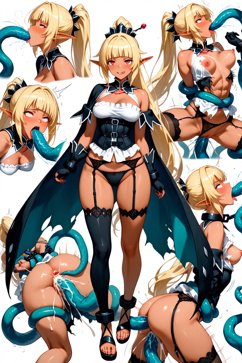 Plentiful Motion Lines All Insanely Massive Tentacles, Abs, Sleeveless Hentai AI Porn