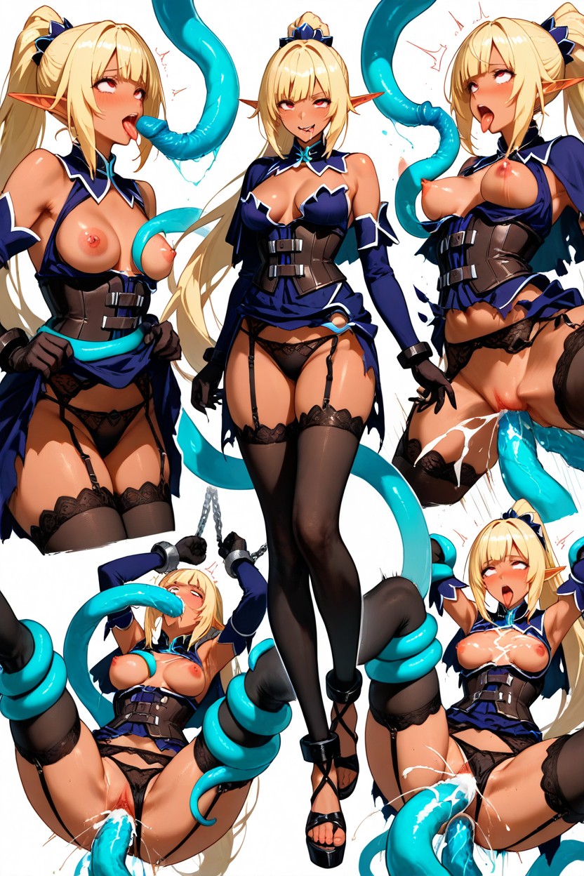 Spread Toes Chloe Discordia, Torn Outfit, Arched Hentai AI Porn