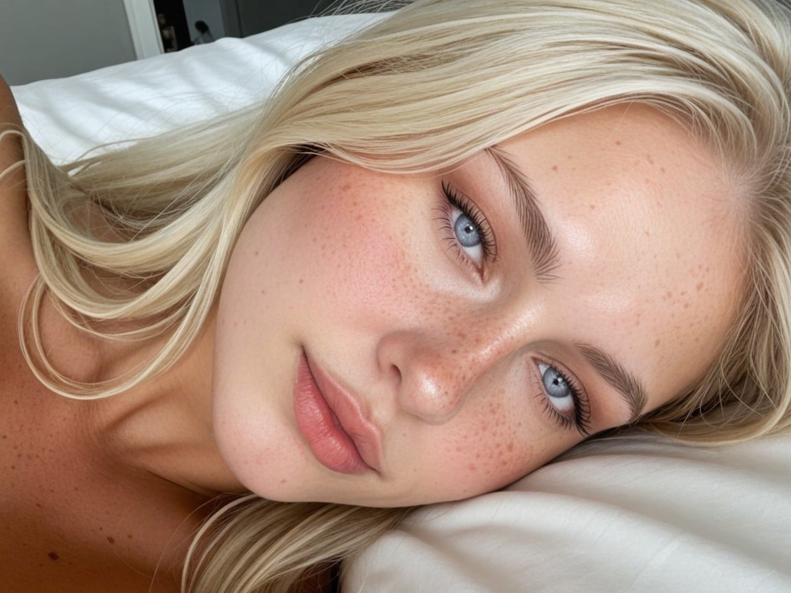 Full Body, Vista Lateral, Blonde Hair Porno IA