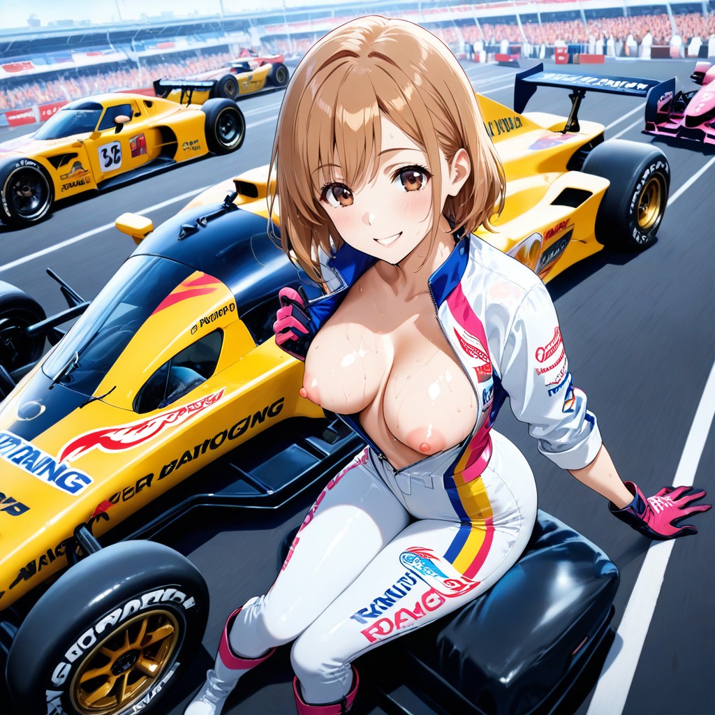 Waist Shot, Racing Gloves, Wasp Waist Hentai AI Porn