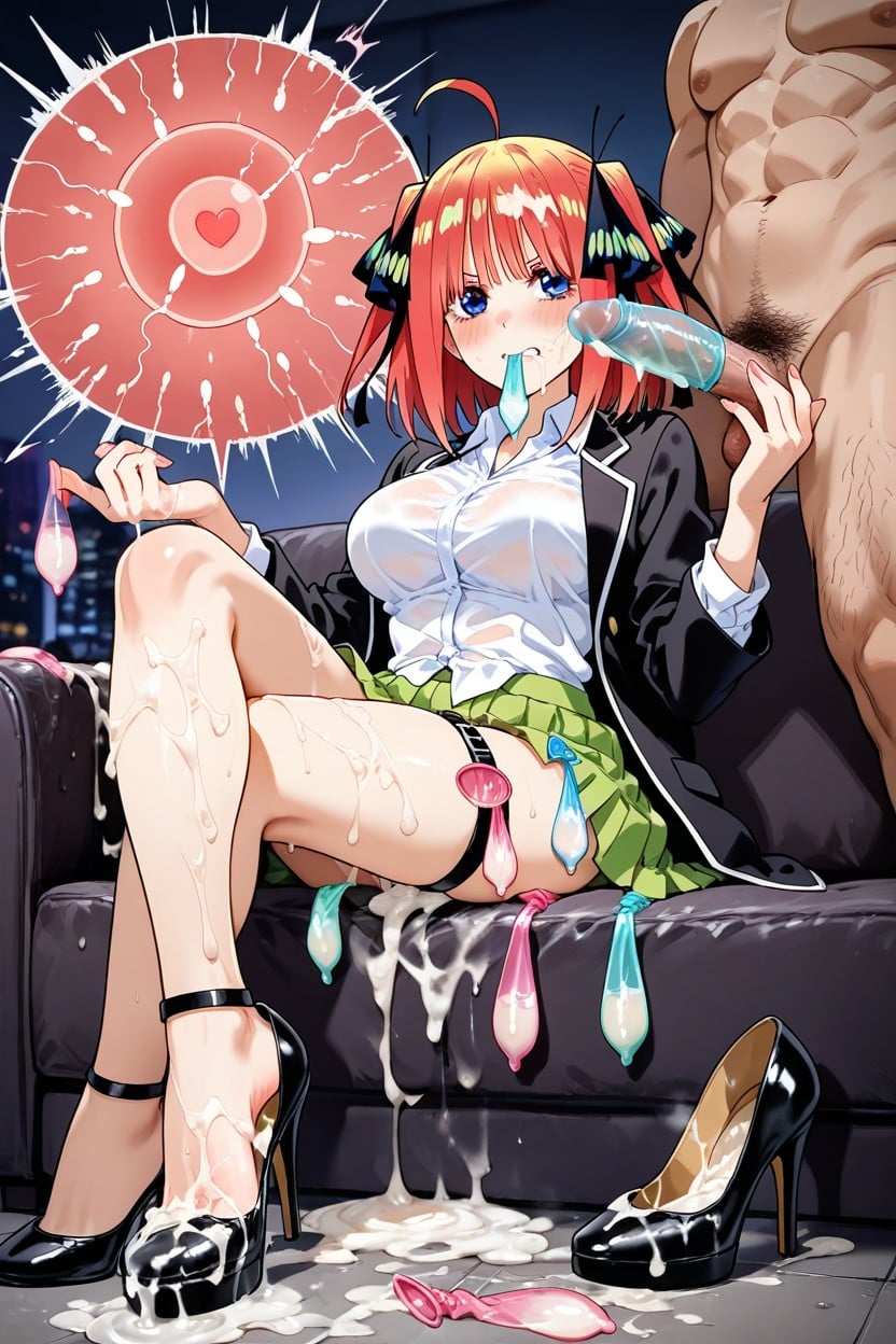 Angry Hate Eyes, Semen Soaked High Heels, A Lot Of Used Condom Hentai AI Porn