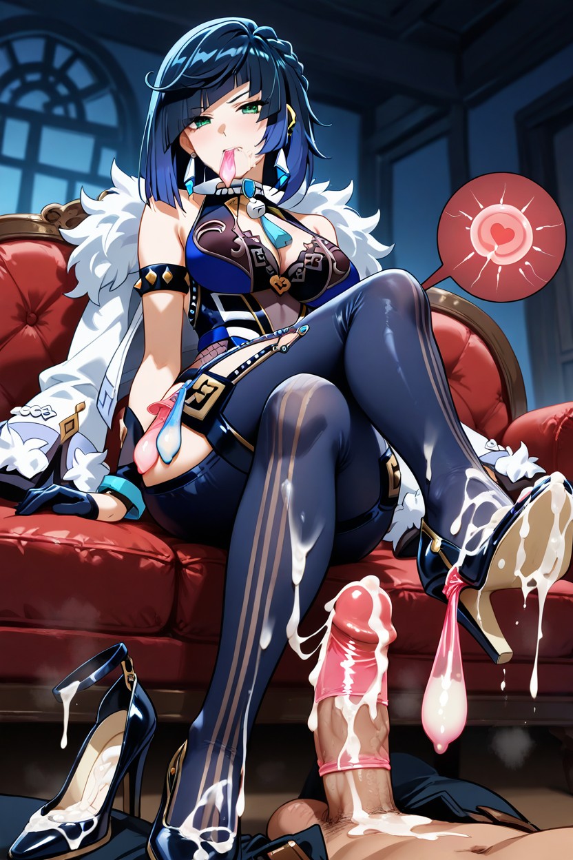 Cum On Legs, Medium Breast, Cum On Legs Hentai AI Porn