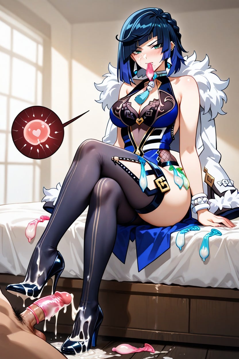 Cum Everywhere, Heel Raised, Swallowing Semen Hentai IA