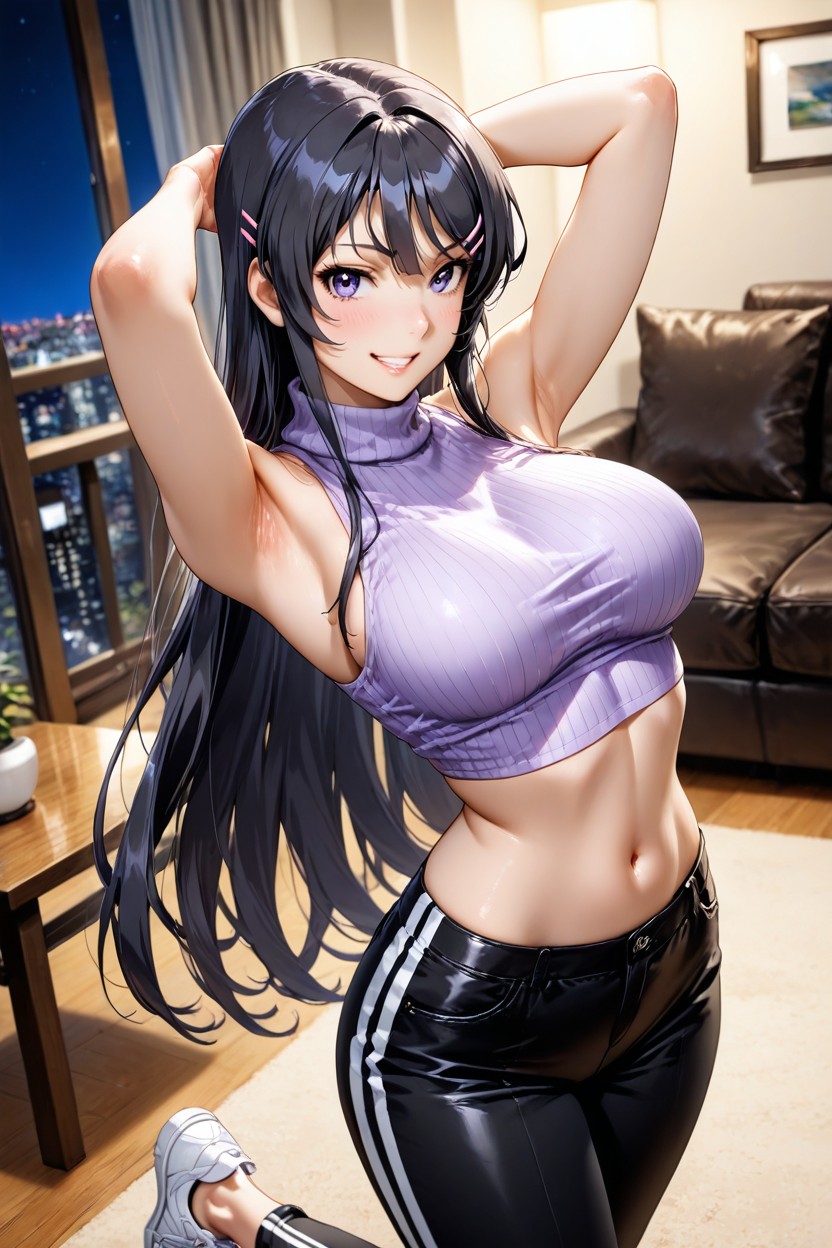 Model, Stand Straight, Living Room Hentai AI Porn
