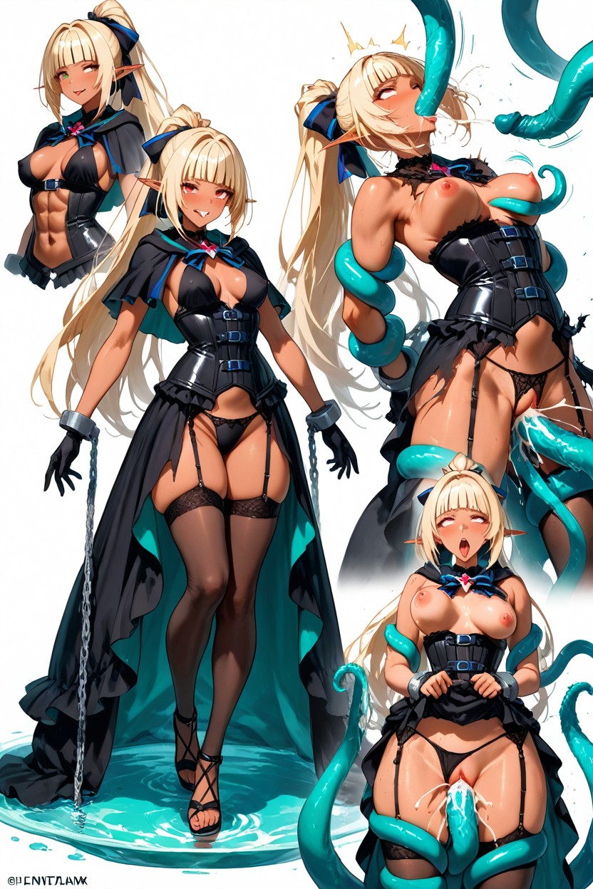 Erect Nipples Tentacles Under Outfit, Delgada, Character Action Sheet Hentai IA