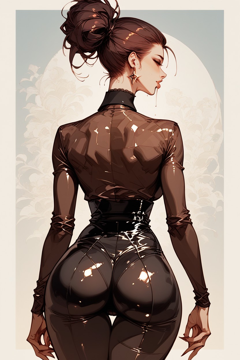 Perfect Face, Round Buttocks, Tight Shoulders AI Porn