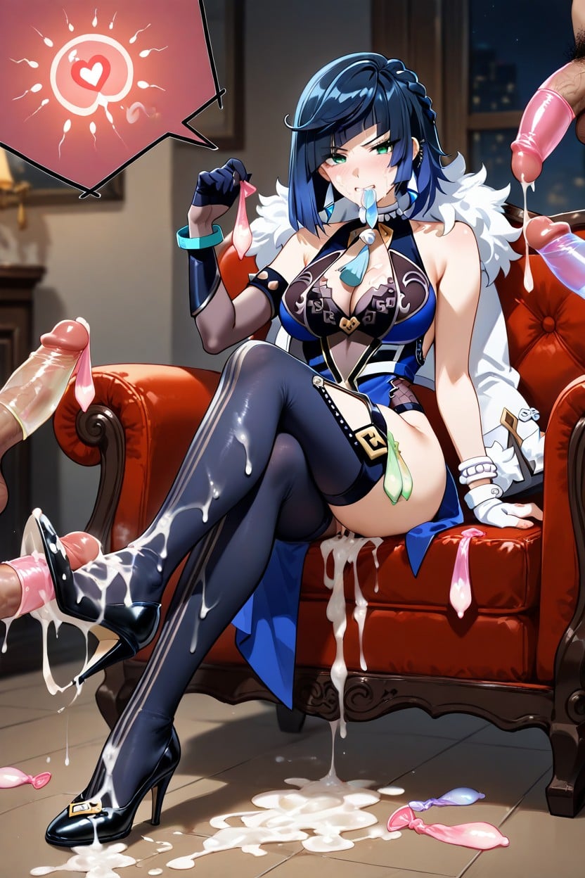 Cum Everywhere, Cum On Shoes, Semen Soaked High Heels Hentai AI Porn
