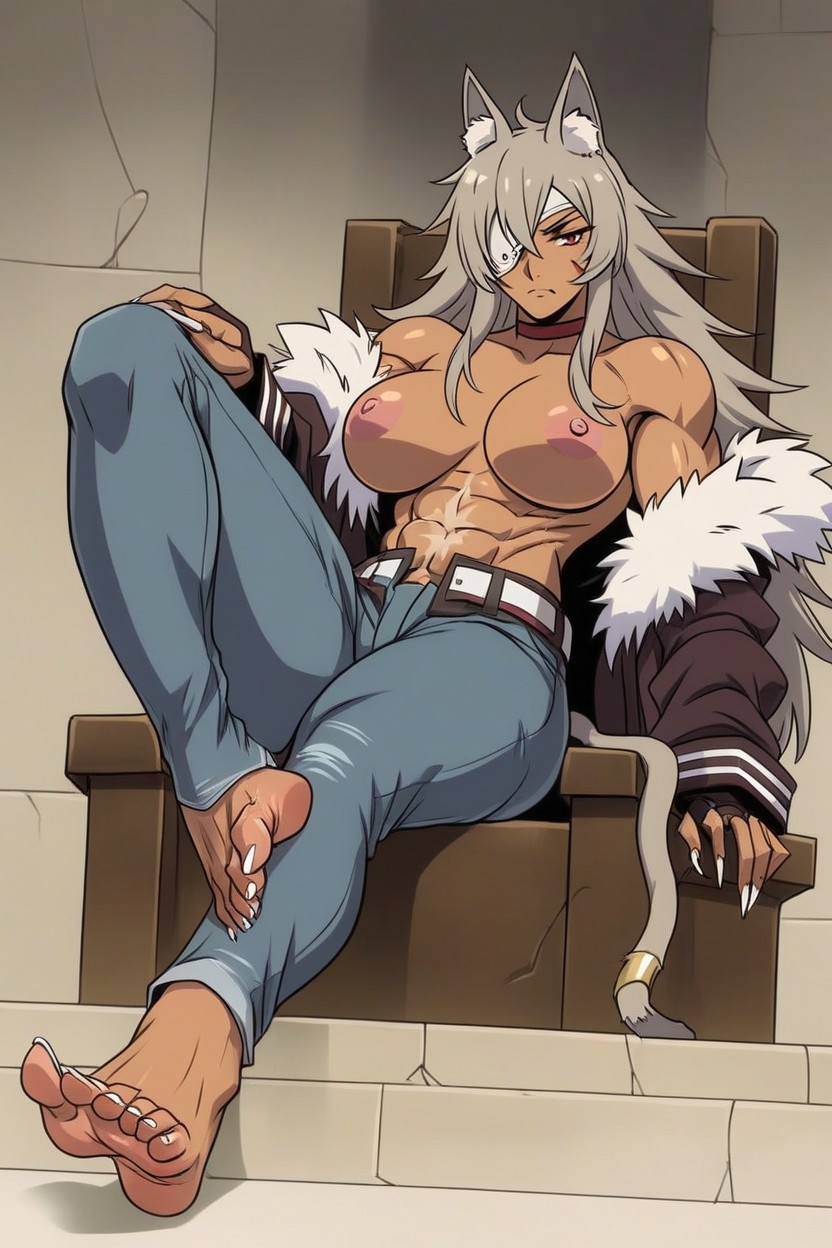 Male On Knees, Long White Sharp Pointy Toenails, White Sharp Toenails Hentai AI Porn