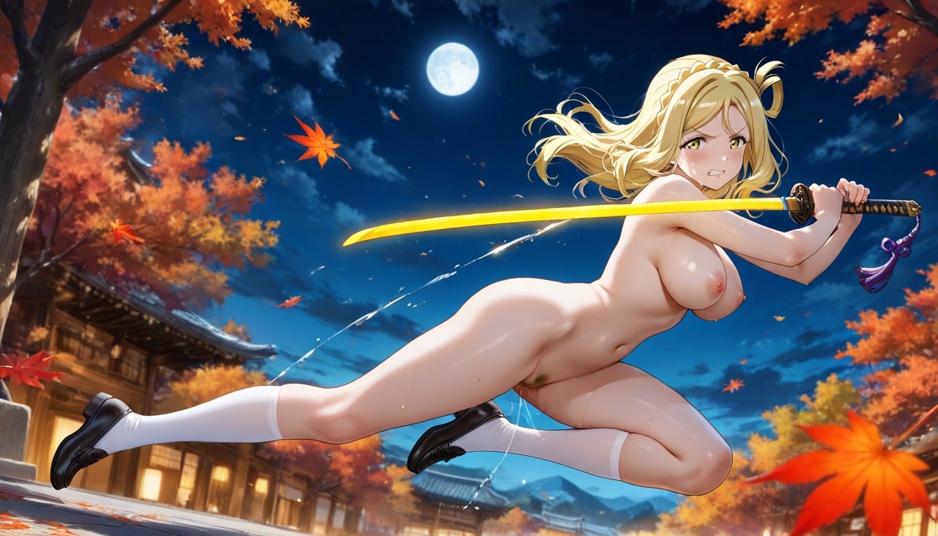 Autumn, Dynamic Composition, Side View Hentai AI Porn