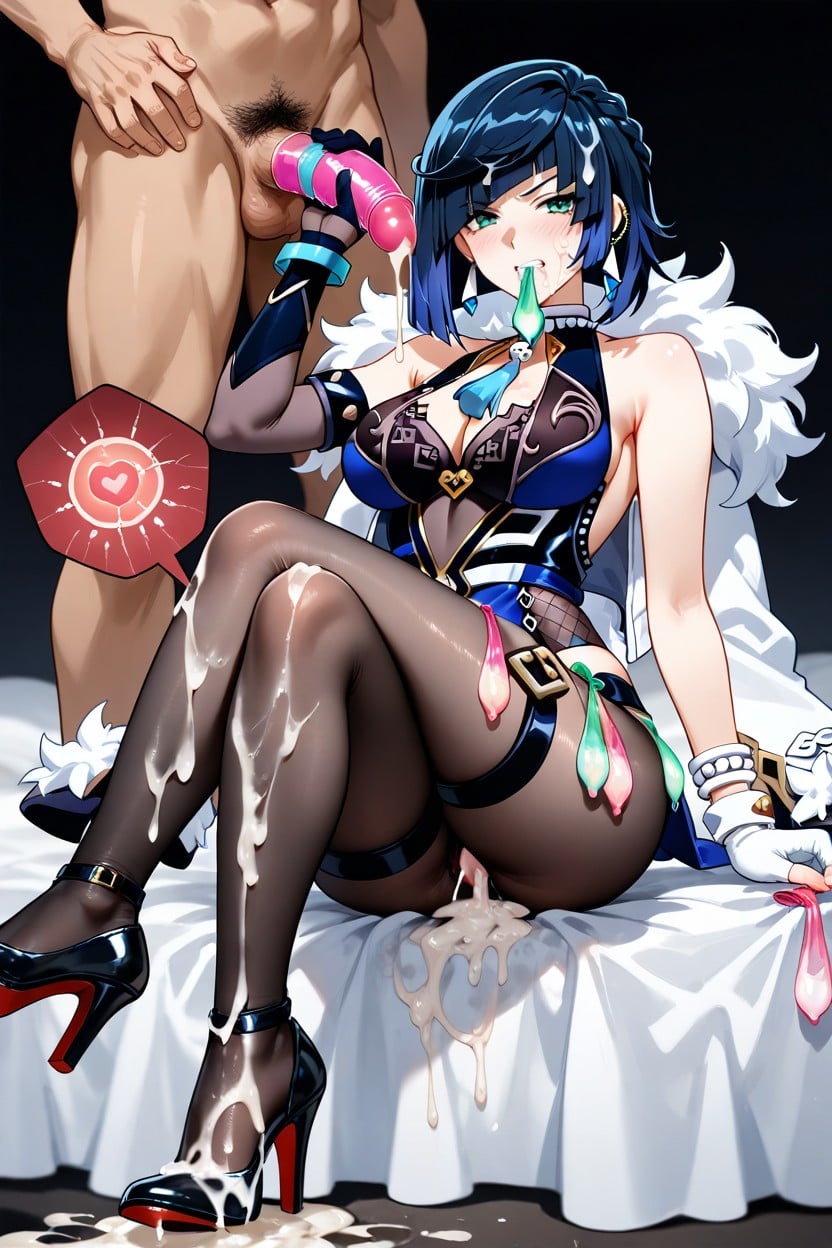 Style Anime, Cum On Body, Cum On Legs Hentai AI Porn