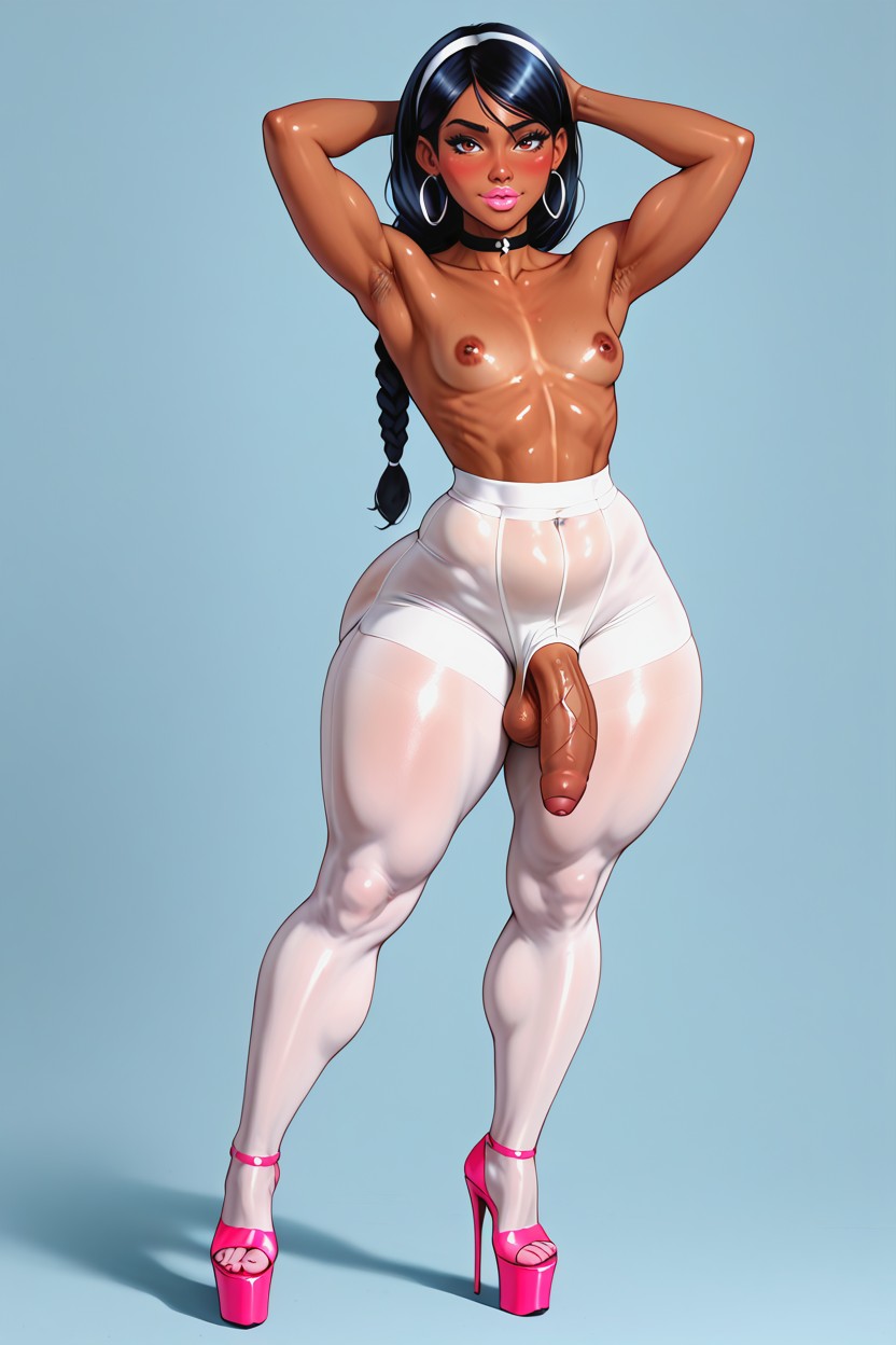 Pink Lips, Perfect Nose, Gay Sophitia Shemale AI Porn