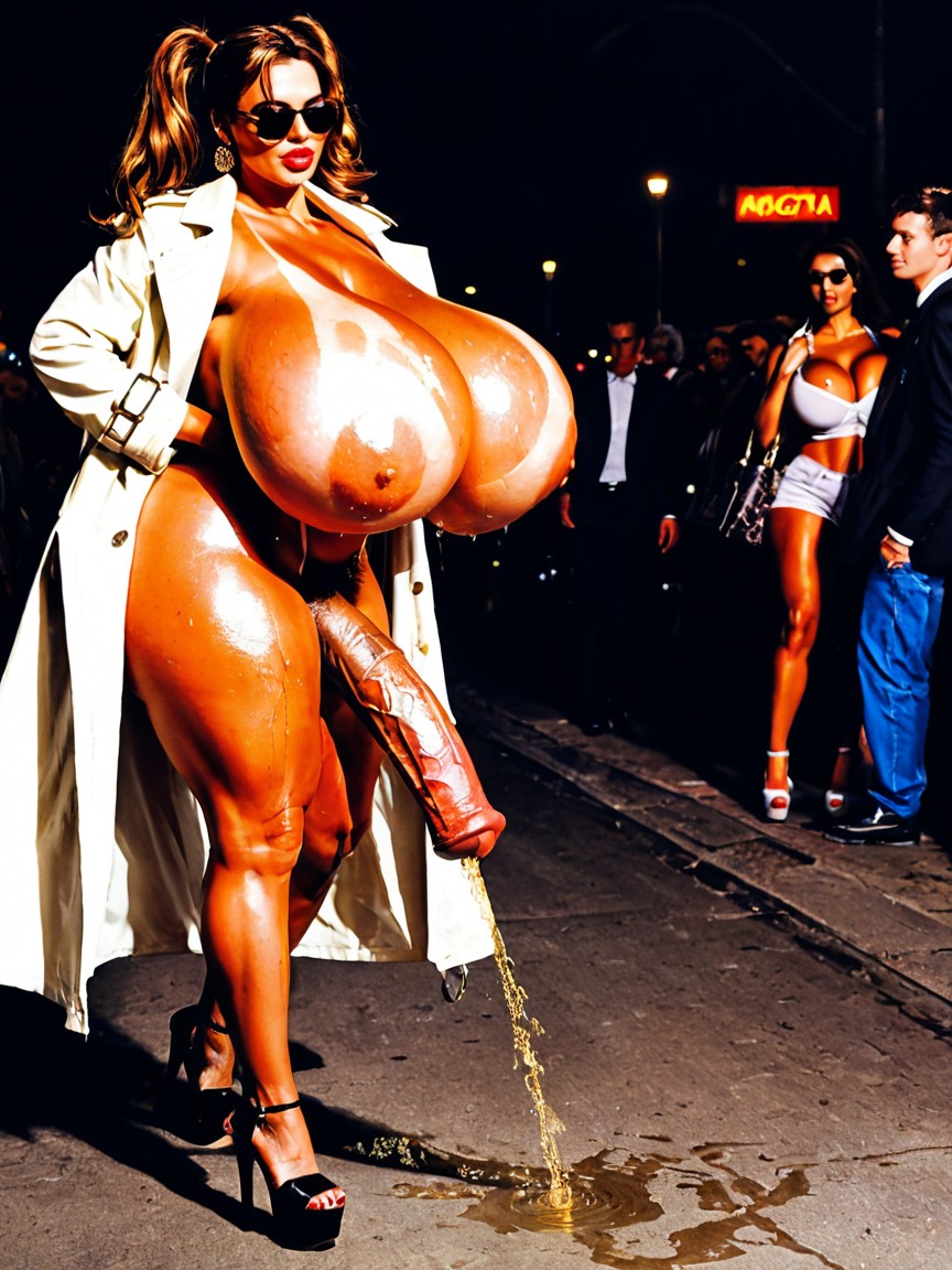 Colossal Breast, Flared Cock, Giga Horsepenis Shemale AI Porn