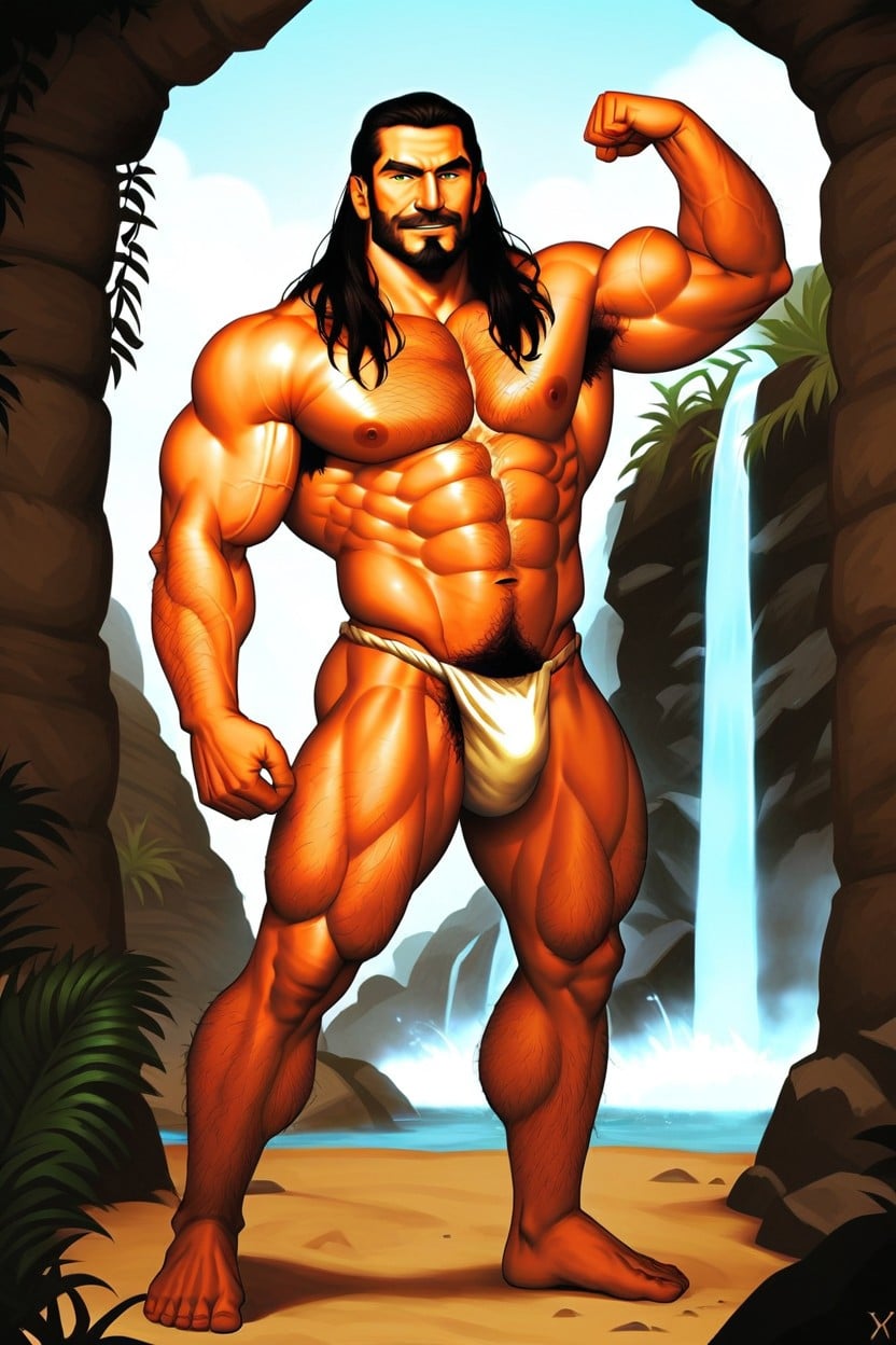 Japanese, Full Body, Goatee AI Gay Porn