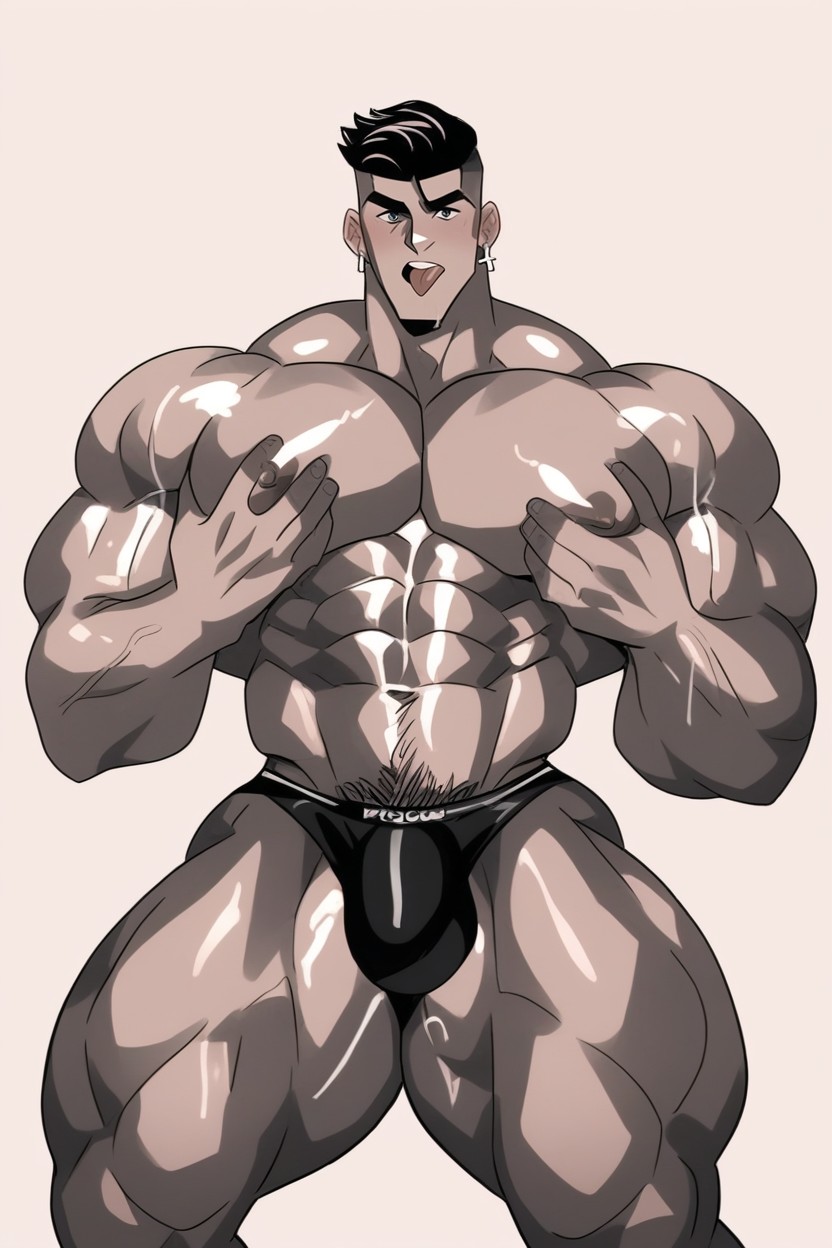 Buzzcut, Gigantic, Shaved Body AI Gay Porn