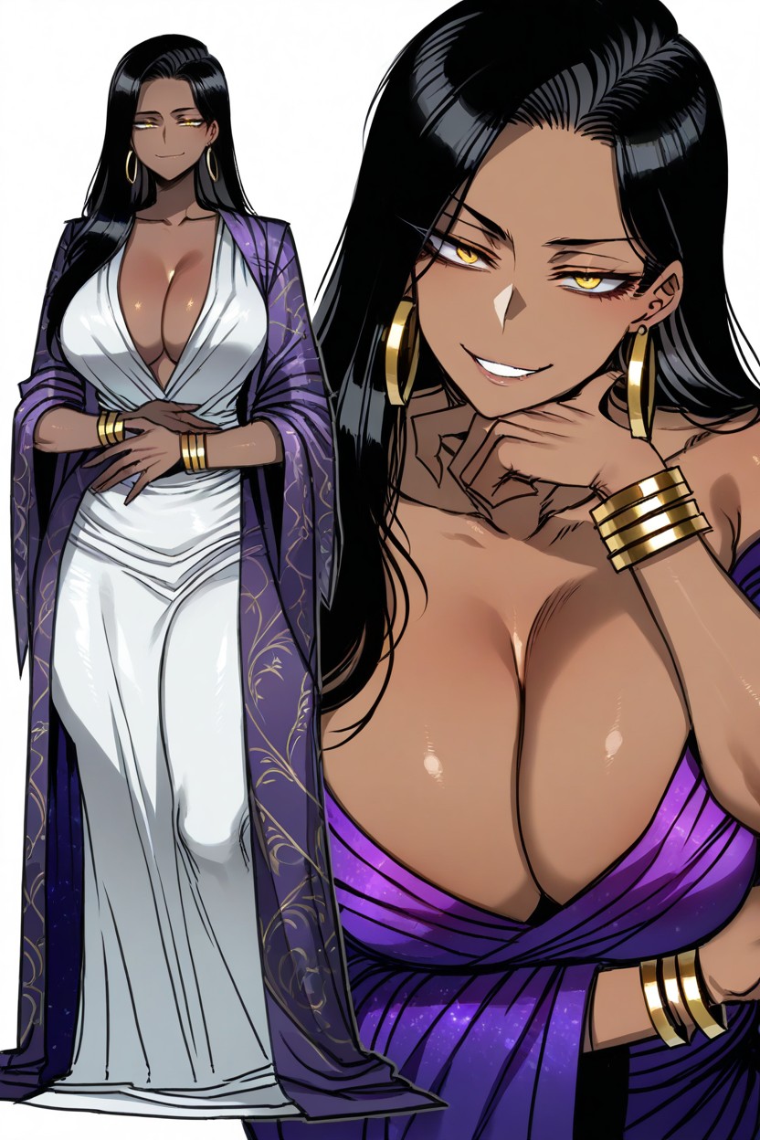Naked, White Background, Yellow Eyes Hentai AI Porn
