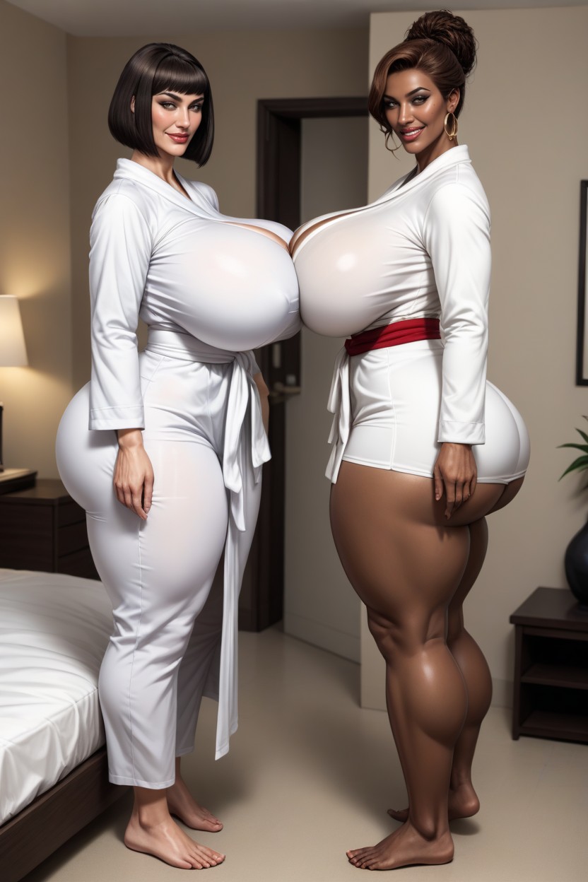 Extremely Large Ass, White Man, Sweat A Lot AI Porn