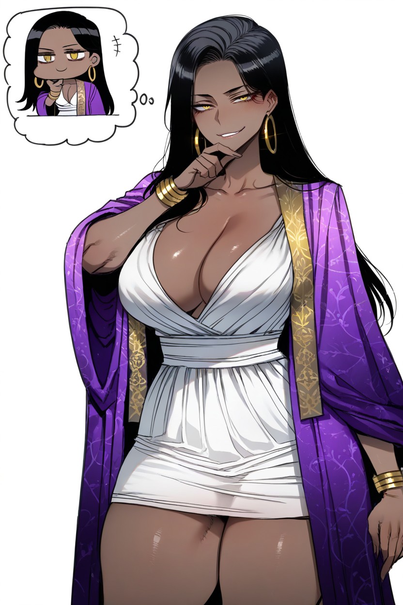 White Background, Detailed, Black Outline Hentai AI Porn