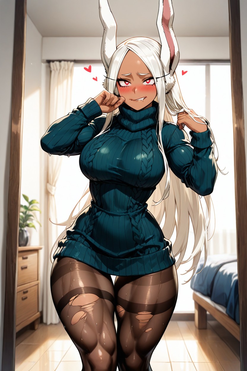 Harsh Lighting, Shy, Thigh Gap Hentai AI Porn