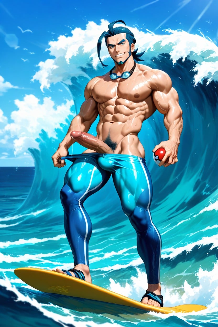 Bare Upper Body, Feet Are Peachy, 1 Person AI Gay Porn