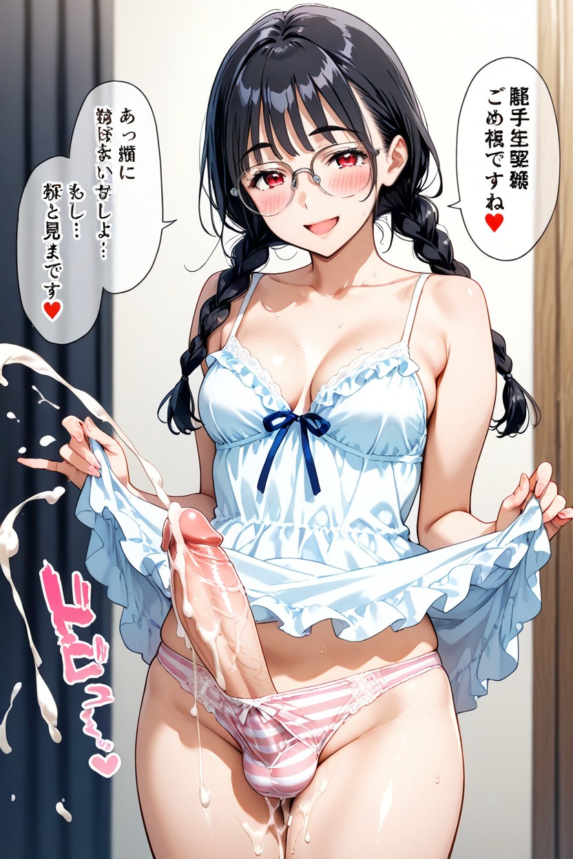 Sharp Eyes, Bangs, Standing Pose Hentai IA