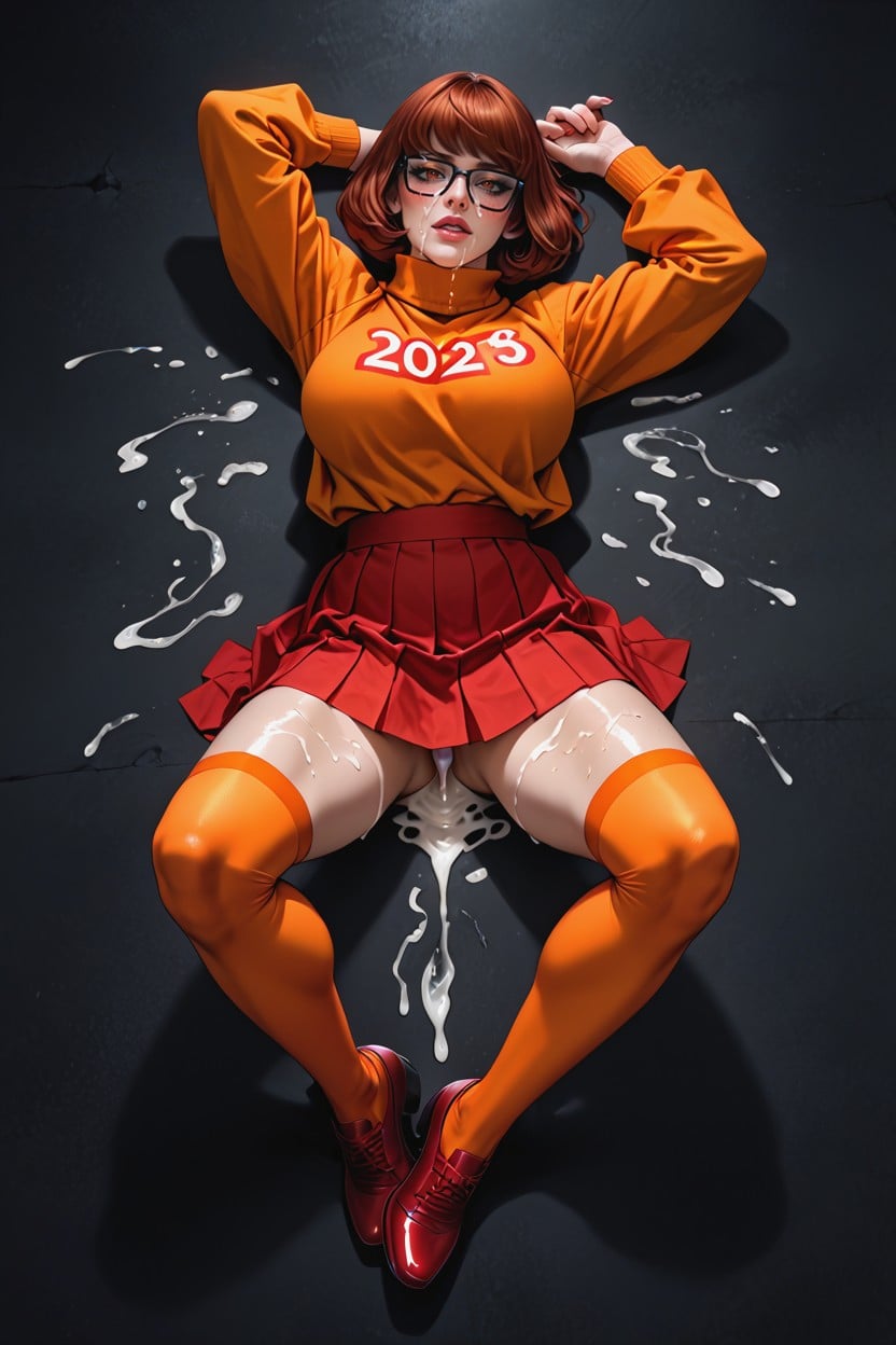 Embarrassed, Bright Eyes, Cum Covered Hentai AI Porn