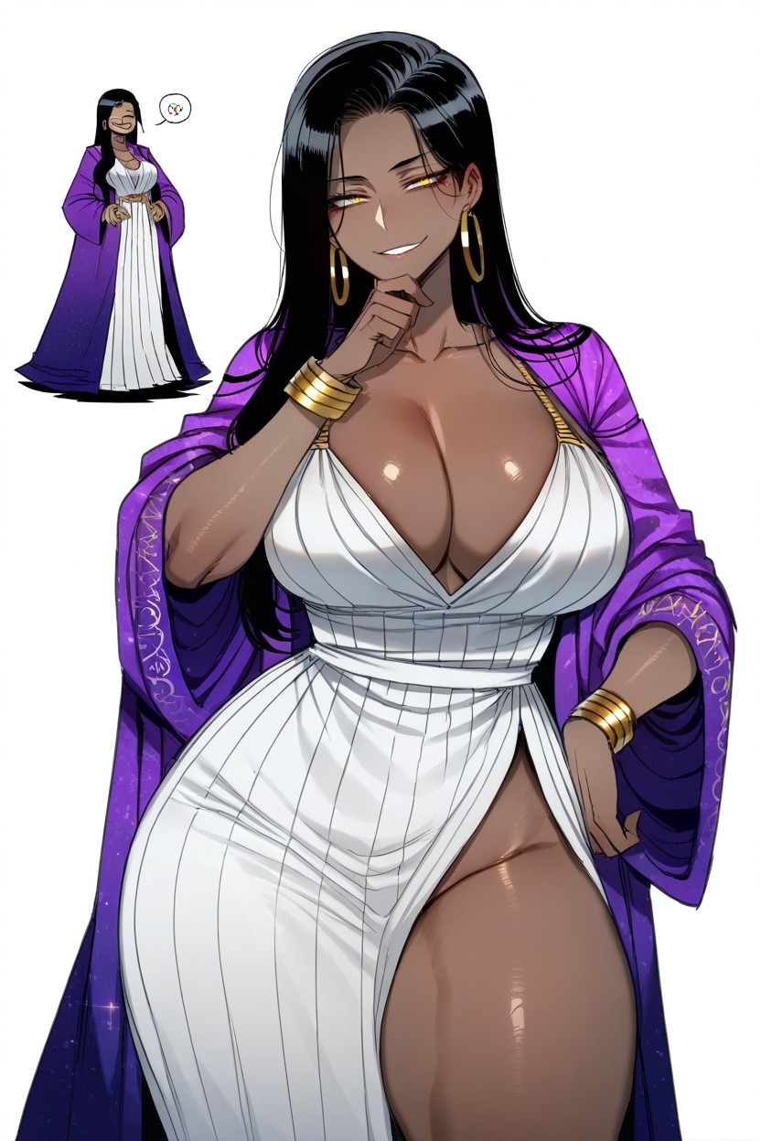 18+, White Background, Amused Expression Hentai AI Porn