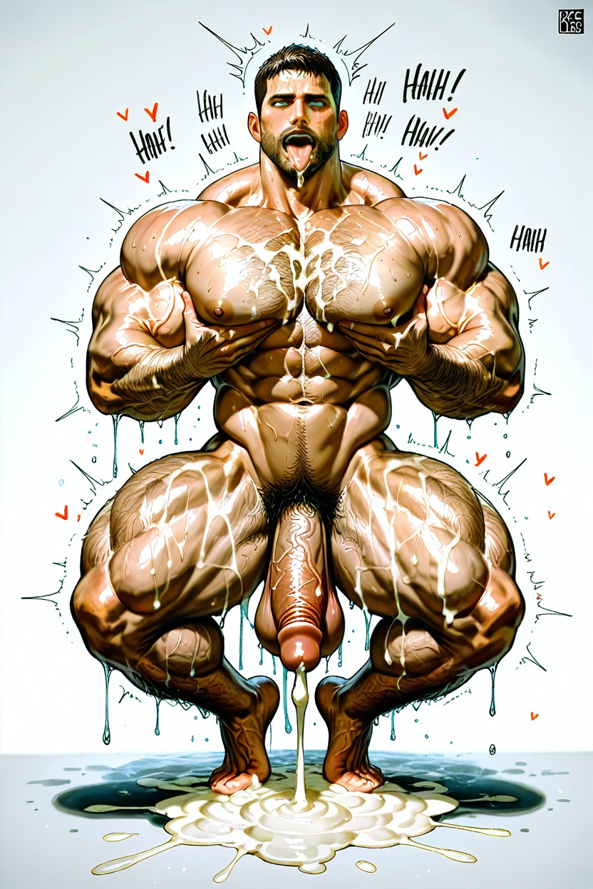 Bulky, Nipples, Man AI Gay Porn
