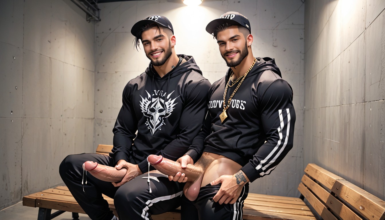 Pile Of White Powder On Tip Of Cock, Vip Tops, Sparks AI Gay Porn