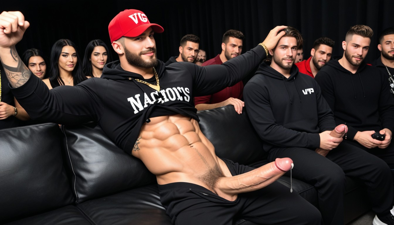 Lean Body, Pile Of White Powder On Tip Of Cock, God Of Thunder As Virile Rugged Aggressive Latino Gangster AI Gay Porn