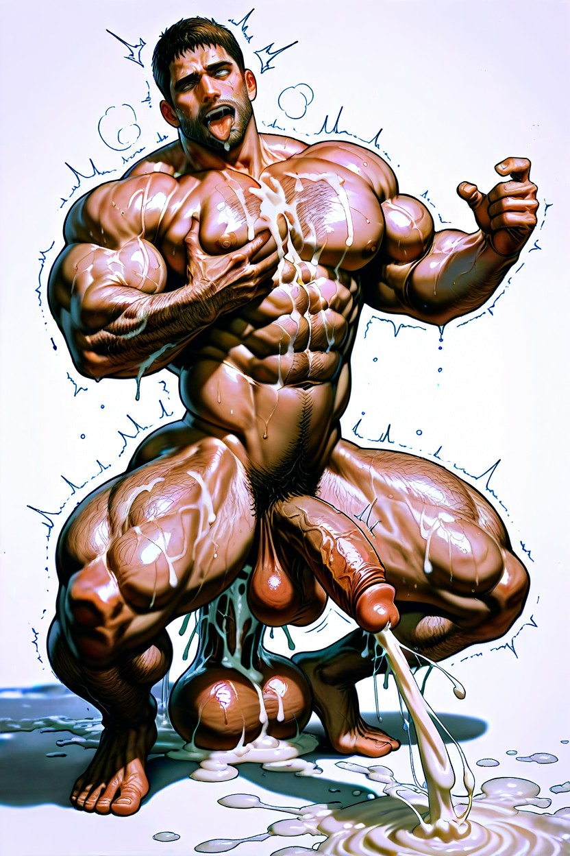 Full Body, Moaning, Cum Cover AI Gay Porn