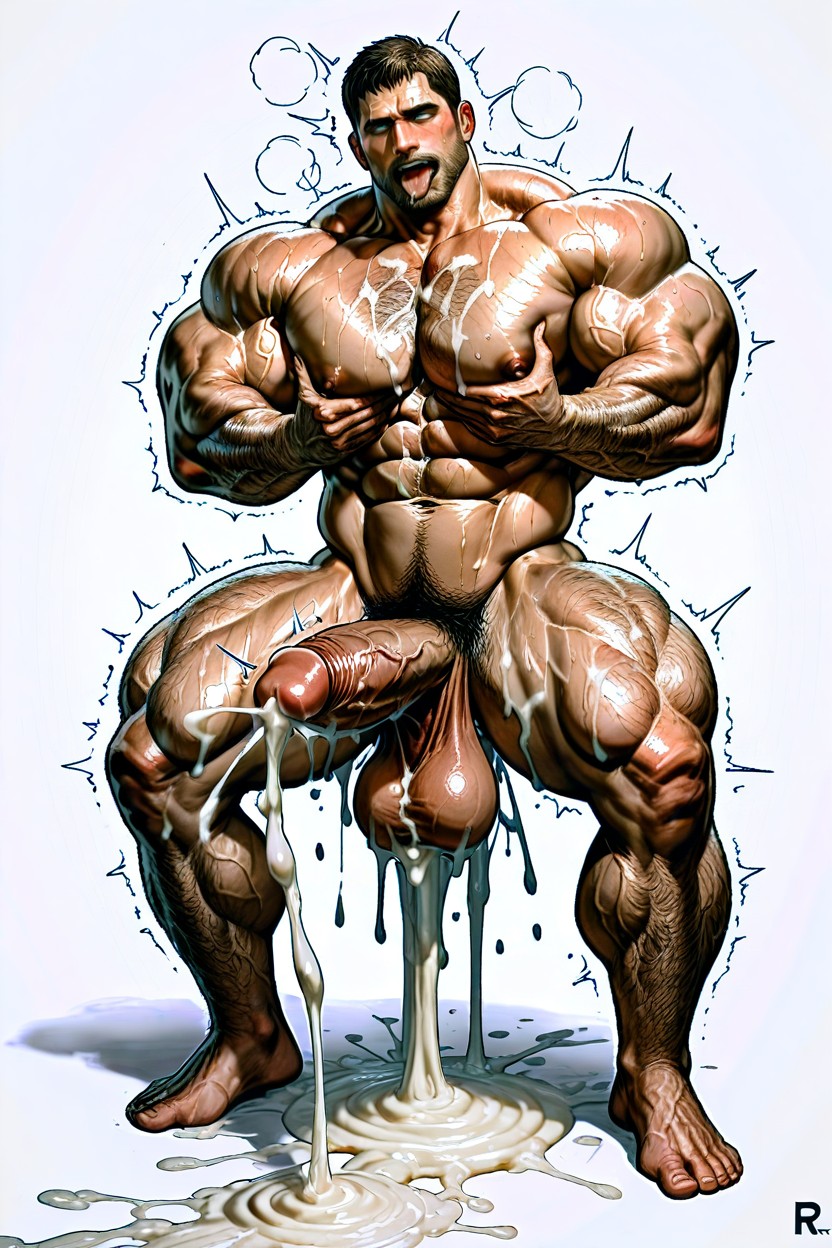 Fit, Ahegao, Leaking Precum From Cock AI Gay Porn