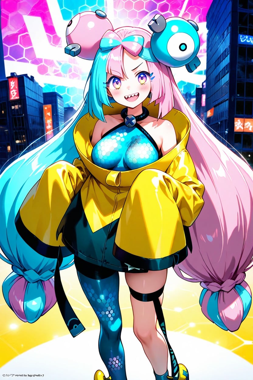 Thick, Jacket, Pink Eyes Hentai AI Porn