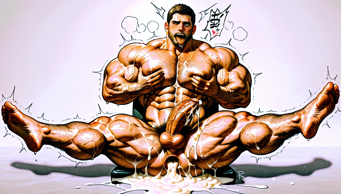 Moaning, Huge Dropped Balls, Hyper Stretched Anus AI Gay Porn
