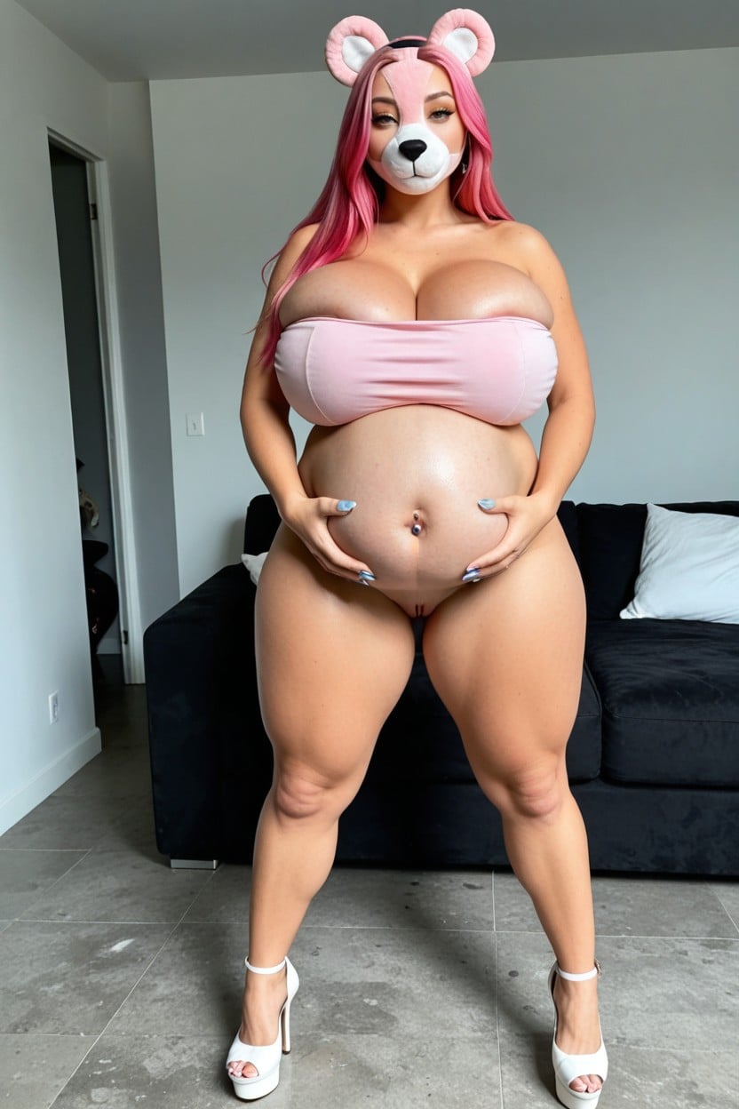 Pink Tail, 18+, Strapless Top AI Porn