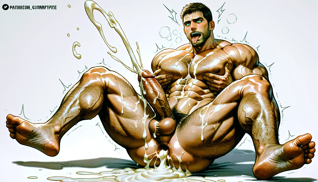 Nipples, Hyper Stretched Anus, Penis AI Gay Porn