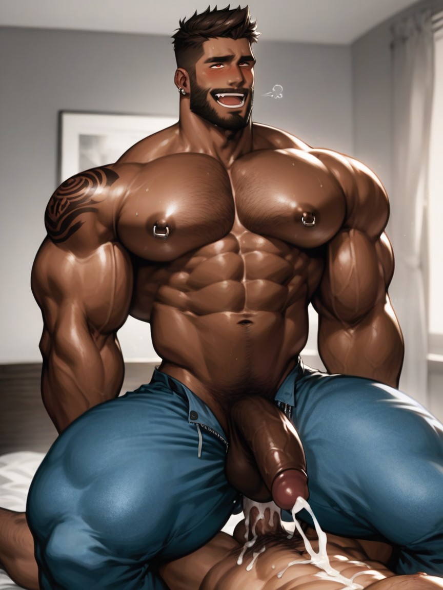 Beard, White Underboob T Shirts, Massive AI Gay Porn