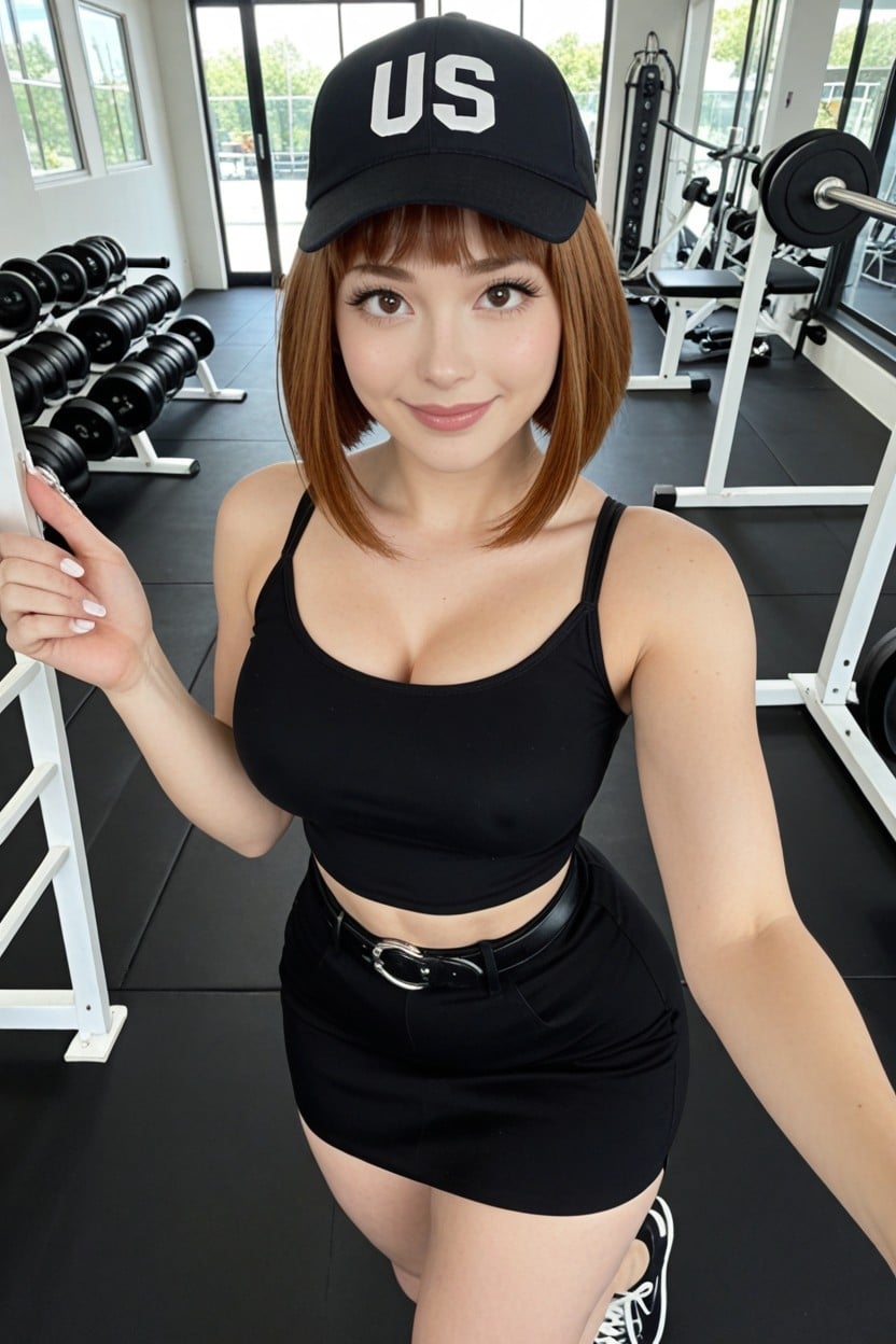 Albino Skin, Thick Thighs, Extremely Large Ass AI Porn