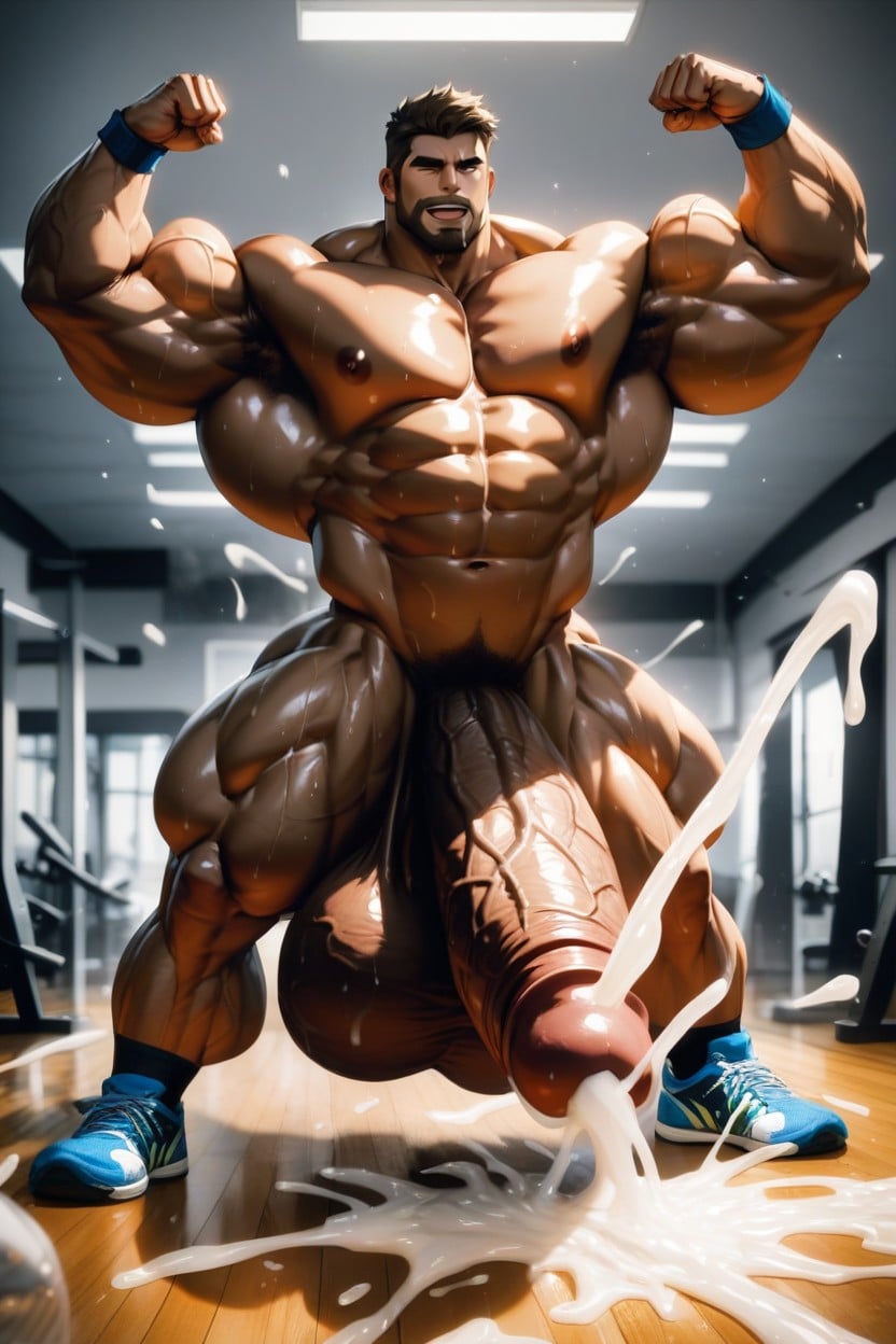 Cum Spraying Everywhere, Hyper Balls, Penis Growth AI Gay Porn